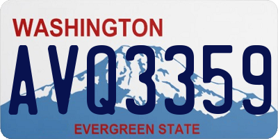 WA license plate AVQ3359