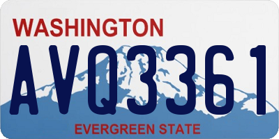 WA license plate AVQ3361