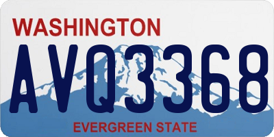 WA license plate AVQ3368