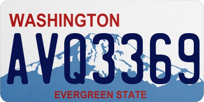 WA license plate AVQ3369