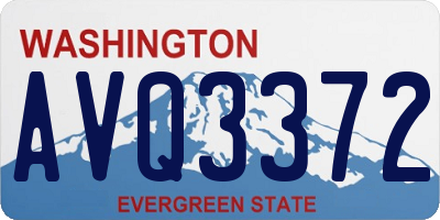 WA license plate AVQ3372