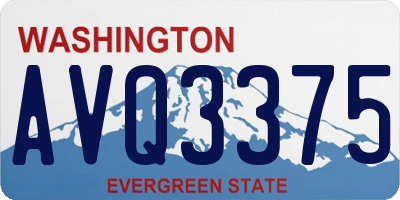 WA license plate AVQ3375