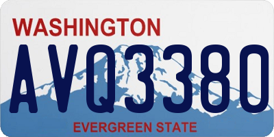 WA license plate AVQ3380