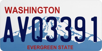 WA license plate AVQ3391