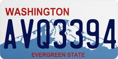 WA license plate AVQ3394