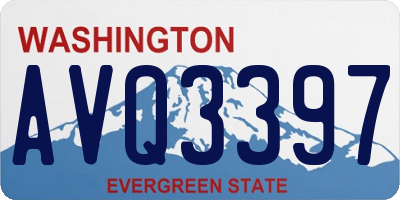 WA license plate AVQ3397