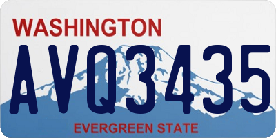 WA license plate AVQ3435