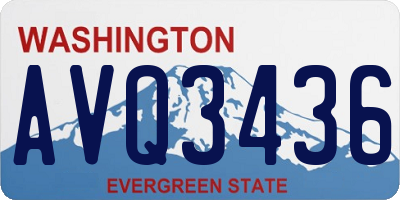 WA license plate AVQ3436
