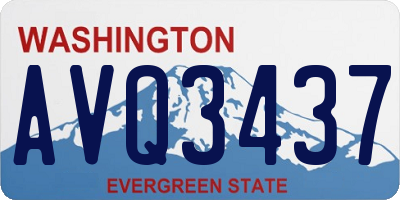 WA license plate AVQ3437