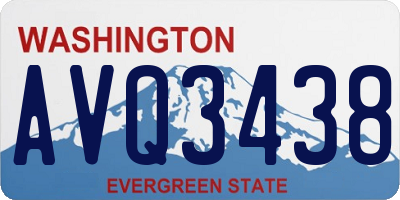 WA license plate AVQ3438