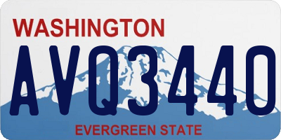 WA license plate AVQ3440