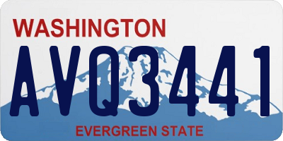 WA license plate AVQ3441