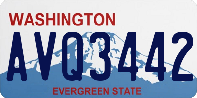 WA license plate AVQ3442
