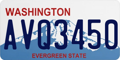WA license plate AVQ3450