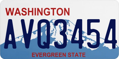WA license plate AVQ3454