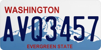 WA license plate AVQ3457