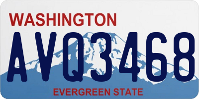 WA license plate AVQ3468