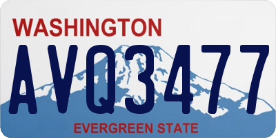 WA license plate AVQ3477