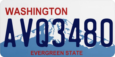 WA license plate AVQ3480