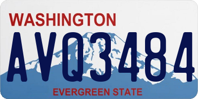 WA license plate AVQ3484