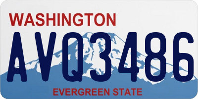 WA license plate AVQ3486
