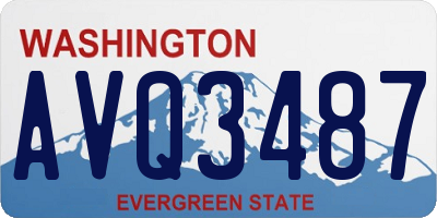 WA license plate AVQ3487