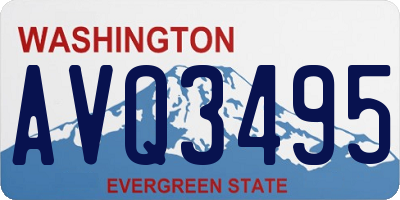 WA license plate AVQ3495