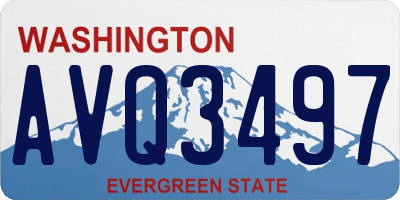 WA license plate AVQ3497