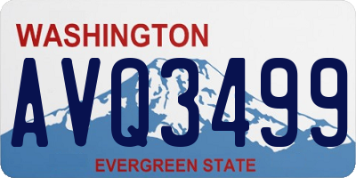 WA license plate AVQ3499
