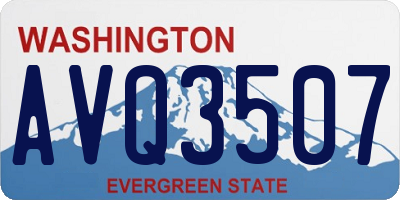 WA license plate AVQ3507