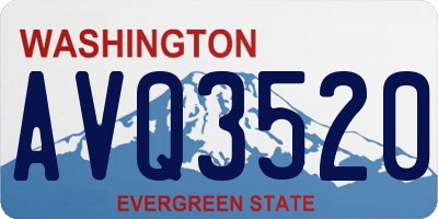 WA license plate AVQ3520