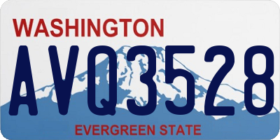 WA license plate AVQ3528