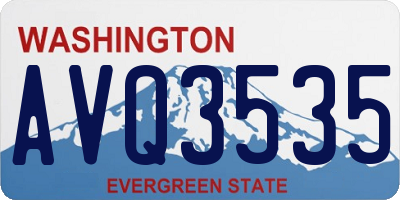 WA license plate AVQ3535