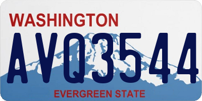 WA license plate AVQ3544