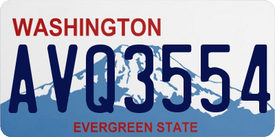WA license plate AVQ3554