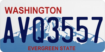 WA license plate AVQ3557