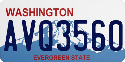 WA license plate AVQ3560