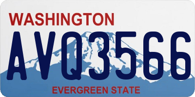 WA license plate AVQ3566