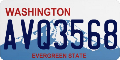 WA license plate AVQ3568