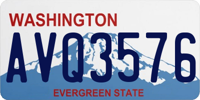 WA license plate AVQ3576