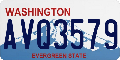 WA license plate AVQ3579