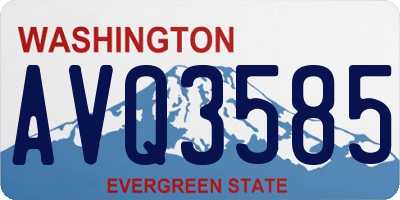 WA license plate AVQ3585