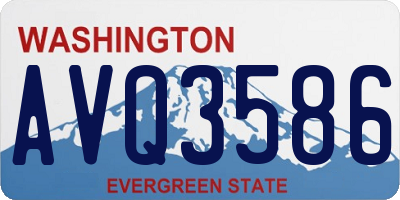 WA license plate AVQ3586