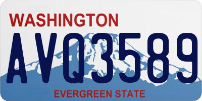 WA license plate AVQ3589