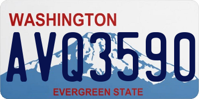 WA license plate AVQ3590