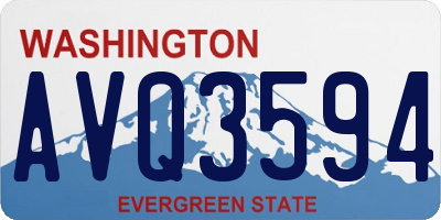WA license plate AVQ3594