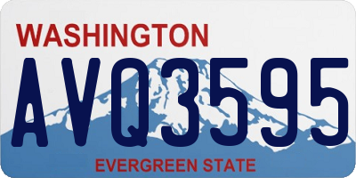 WA license plate AVQ3595