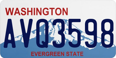 WA license plate AVQ3598