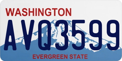 WA license plate AVQ3599