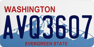 WA license plate AVQ3607